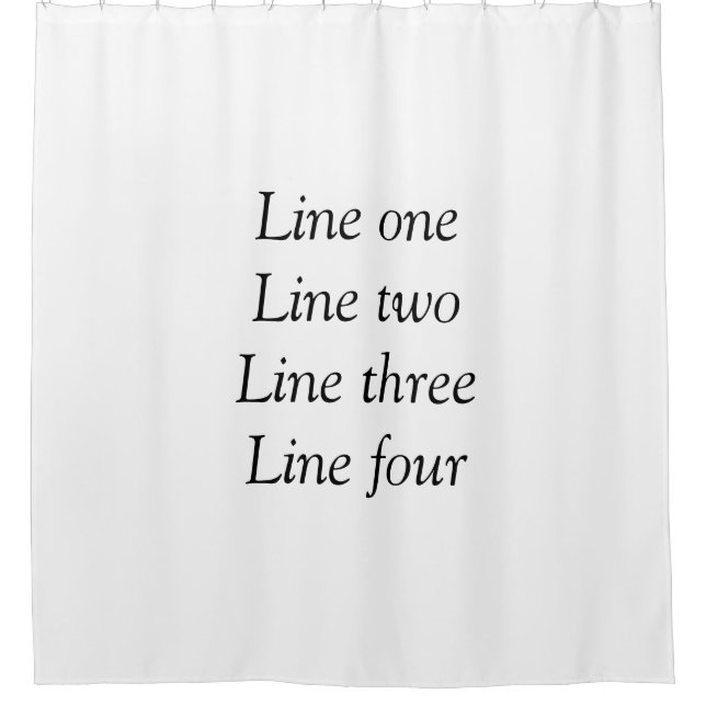 Your message here add text name monogram image quo shower curtain (Front)