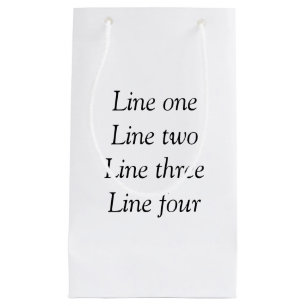 Your message here add text name monogram image quo small gift bag