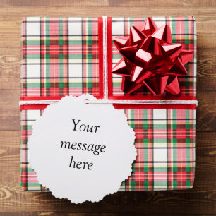 Your message here add text name monogram image quo tree decoration card
