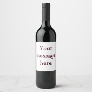 Your message here add text name monogram image quo wine label