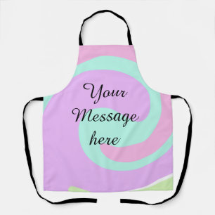 Your message here add text name monogram pink past apron