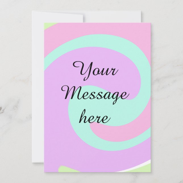 Your message here add text name monogram pink past holiday card (Front)