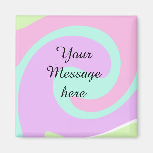 Your message here add text name monogram pink past magnet