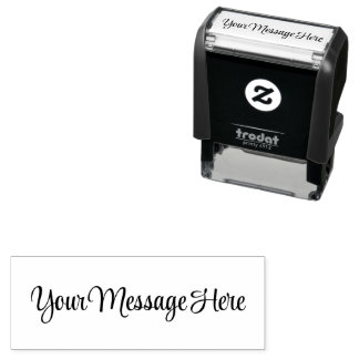 Your Message Here Elegant Script Self-inking Stamp