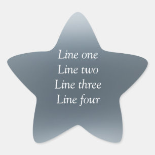 Your message here gray blue metallic background te star sticker