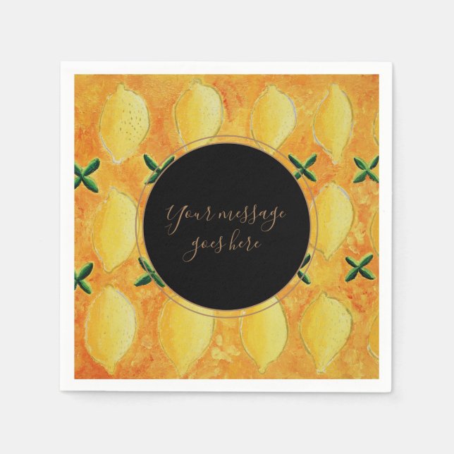 Your Message Lemons Napkin (Front)