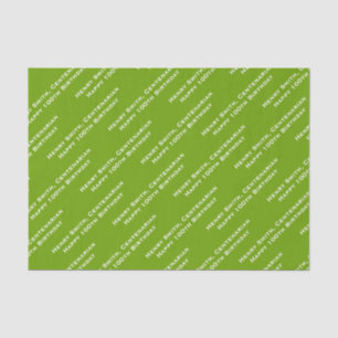 Your Message Pattern All-over Print - Green/White Tissue Paper