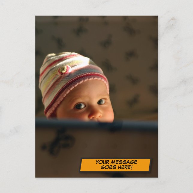 Your Message Photo Fun Retro Comic Book Pop Art Postcard (Front)