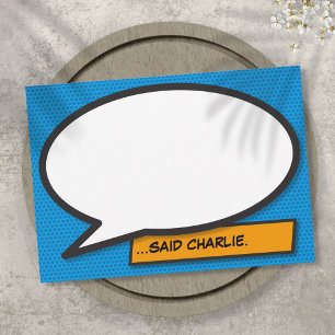 Your Message Speech Bubble Fun Retro Comic Book Invitation