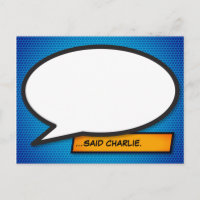 Your Message Speech Bubble Fun Retro Comic Book