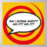 Your Message Speech Bubble Fun Retro Comic Book Poster<br><div class="desc">Customise with your name or message to create a unique gift. A fun,  cool and trendy retro comic book pop art-inspired design that puts the wham,  zap,  pow into your day. The perfect gift for superheroes,  your friends,  family or as a treat to yourself. Designed by ComicBookPop© at www.zazzle.com/comicbookpop*</div>