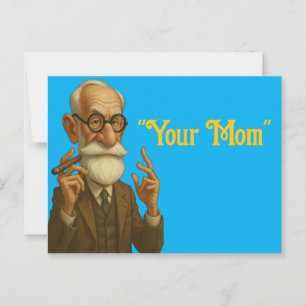 "Your Mom" Freud Postcard – Sarcastic Psychology-I