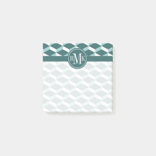 Your Monogram Golden Geometric Pattern Post-it Notes