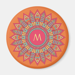 Your Monogram in a Boho Frame magnet