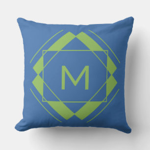 Your Monogram in a Geometric Pattern throw pillow