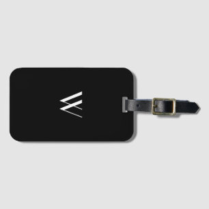 Your monogram in black&white    luggage tag