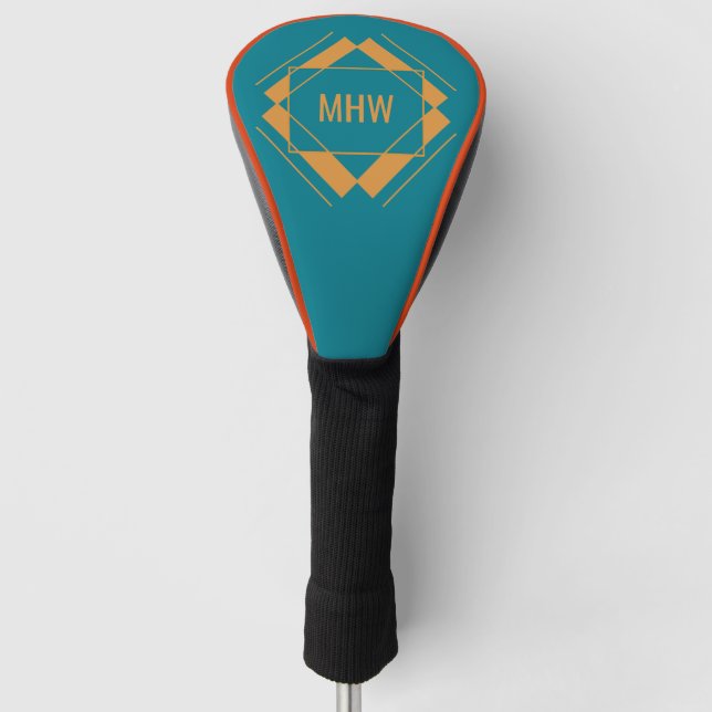 Your Monogram in Geometric Pattern driver cover (Front)