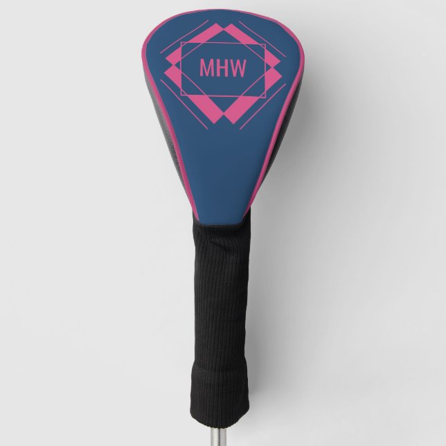 Your Monogram in Geometric Pattern driver cover (Front)