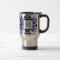 Your Monogram, Navy Blue Damask Pattern 2