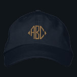 Your Monogram Personalised  Embroidered Hat<br><div class="desc">Embroidered monogrammed customisable cap easy to Personalise with your own custom monogram for FREE .. from Ricaso</div>