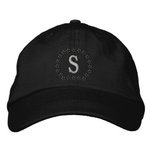 Your Monogram Single Cap Letter Stars Embroidery