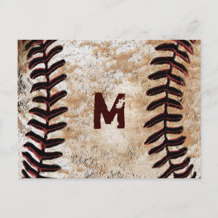 Your Monogram Vintage Baseball Post Cards