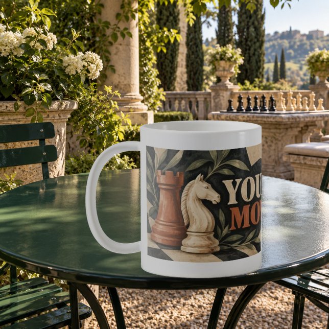 Your Move Slab Serif Chess Mug (Your Move Slab Serif Chess Mug — refined lighting and contact shadows. Digital lifestyle preview.)