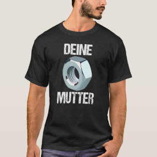Your Mudda Motif  Word Game With Screws T-Shirt