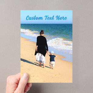 Your Mum Photo Mother's Day Card with Custom Text Acrylic Invitations
