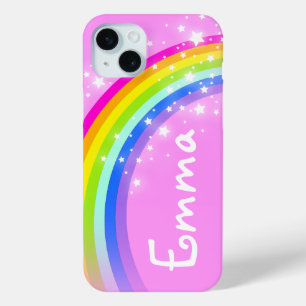 Your name 4 letter rainbow light pink  iPhone 15 mini case