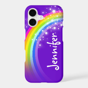 Your name 8 letter rainbow purple iphone case