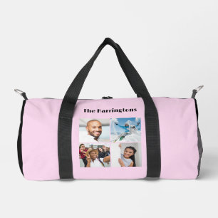 Your Name & 8 Photos Custom Colour Duffle Bag