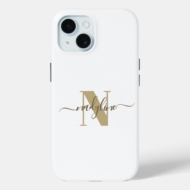 Your Name and Name First letter personalize Case-Mate iPhone Case (Back)