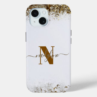 Your Name and Name First letter personalize iPhone 15 Case