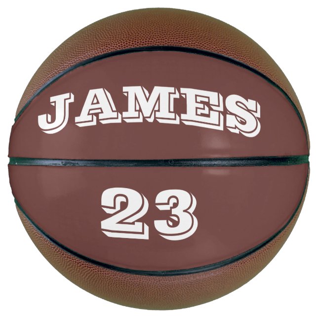 Your Name and Number Personalised Basketball (Front)