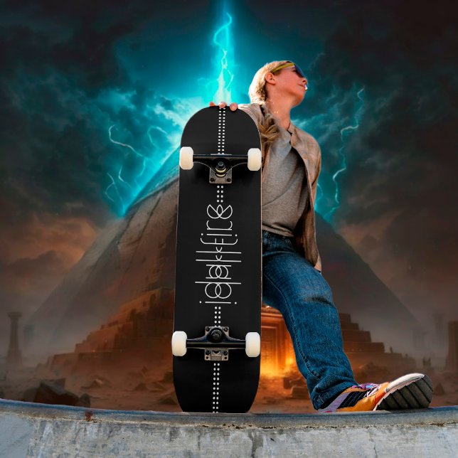 Your Name as Alien Glyphs Unique Black Skateboard (Creator Uploaded)