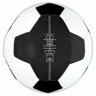 Your Name as Alien Glyphs Unique Black Soccer Ball