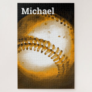 Your Name Baseball - Sports Art Jigsaw Puzzle