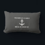 Your Name Beach House Anchor Grey Lumbar Cushion<br><div class="desc">Your Name Beach House Anchor Grey Lumbar Pillow Cushion.</div>