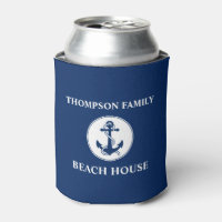 Your Name Beach House Anchor & Rope Blue