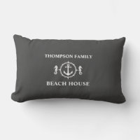 Your Name Beach House Seahorse Anchor Grey sh0a