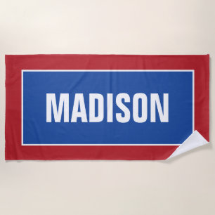 YOUR NAME beach towel