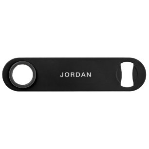 Your Name Black Bottle Opener
