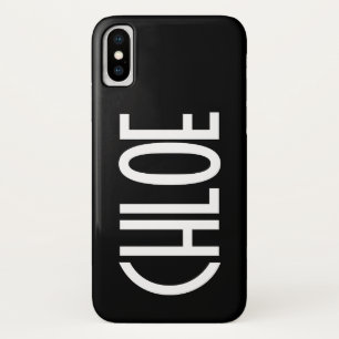 Your Name, Bold White Text Black Case-Mate iPhone Case
