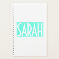 Your Name | Bold White Text on Bright Aqua