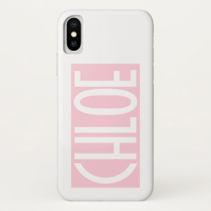 Your Name   Bold White Text on Light Pink Case-Mate iPhone Case
