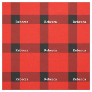 Your Name Buffalo Plaid Fabric