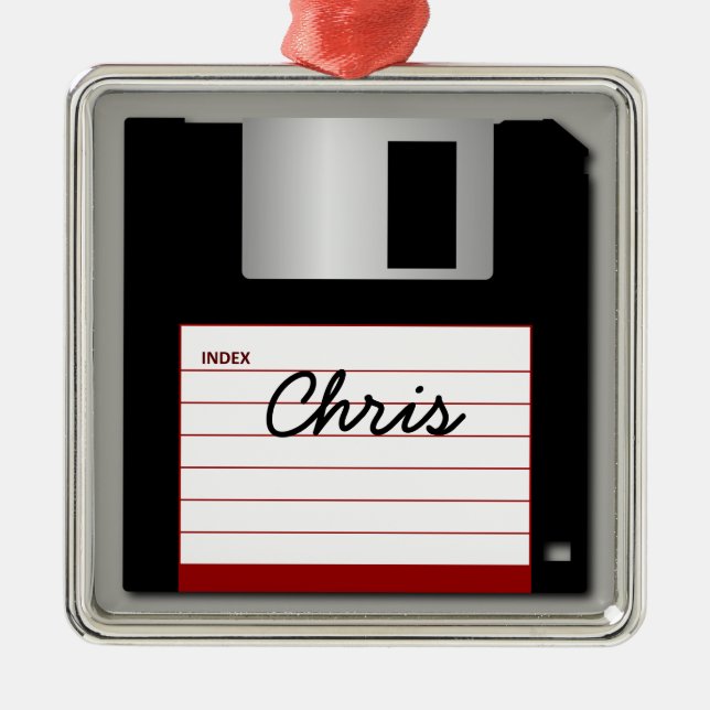 Your Name Classic 3.5" Floppy Disc Ornament (Front)