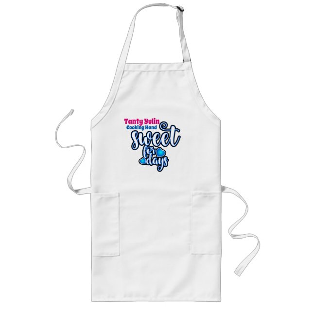 (Your Name) Cooking Hand Sweet For Days Long Apron (Front)