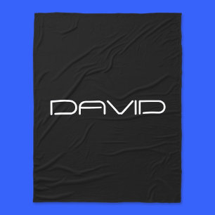 Your Name   Cool Stylised Customisable Text Fleece Blanket